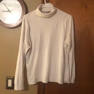 Croft & Barrow Cream Turtleneck Size Large